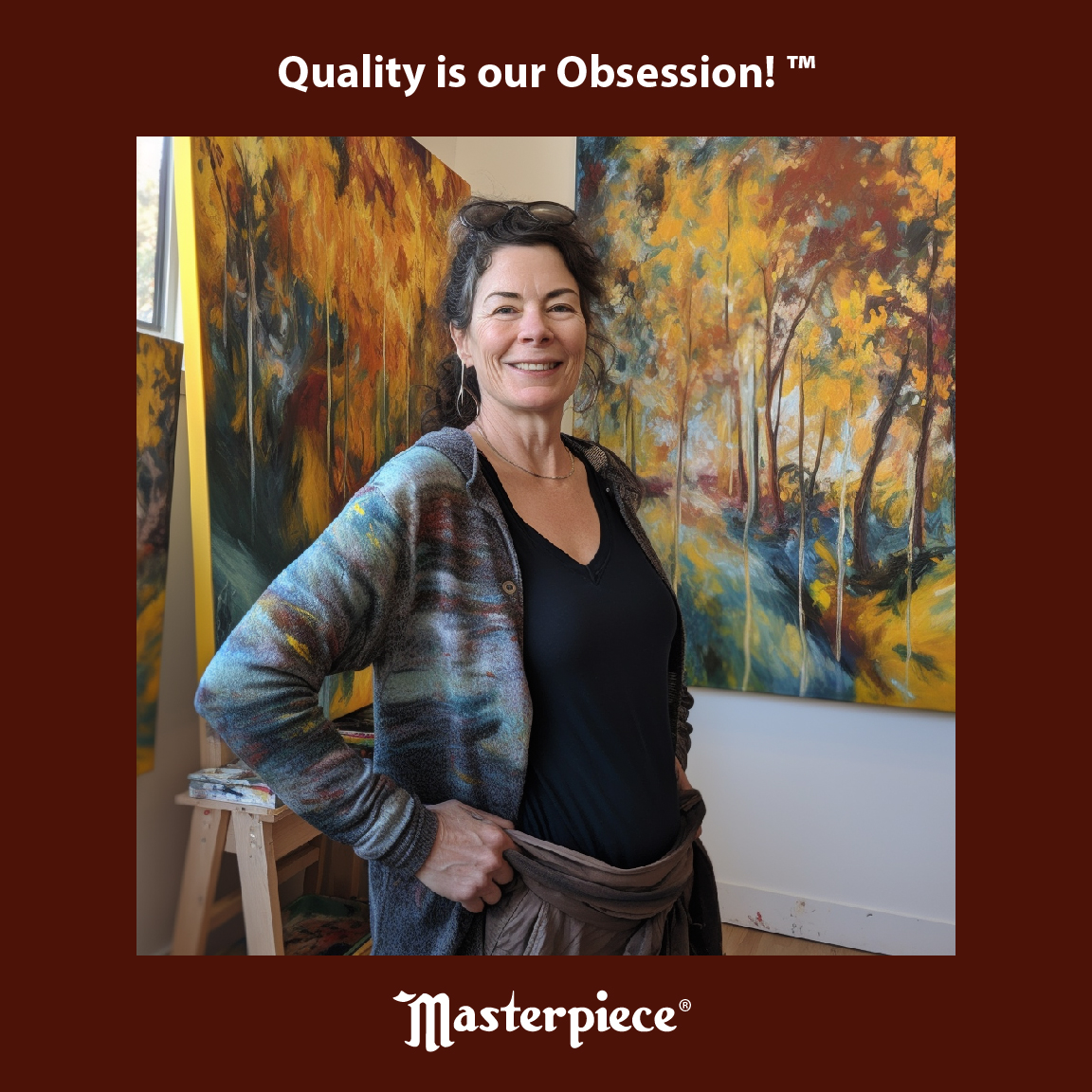 MASTERPIECE Z1VM-2230 Tela D'Artista Vincent PRO 22x30 – Cotone Acrilico 7 Once, Qualità Museale